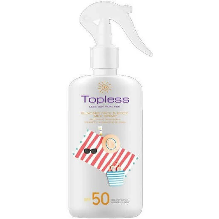 Topless Kids Водостійкий дитячий сонцезахисний крем-емульсія SPF50 200 мл: ціни та характеристики