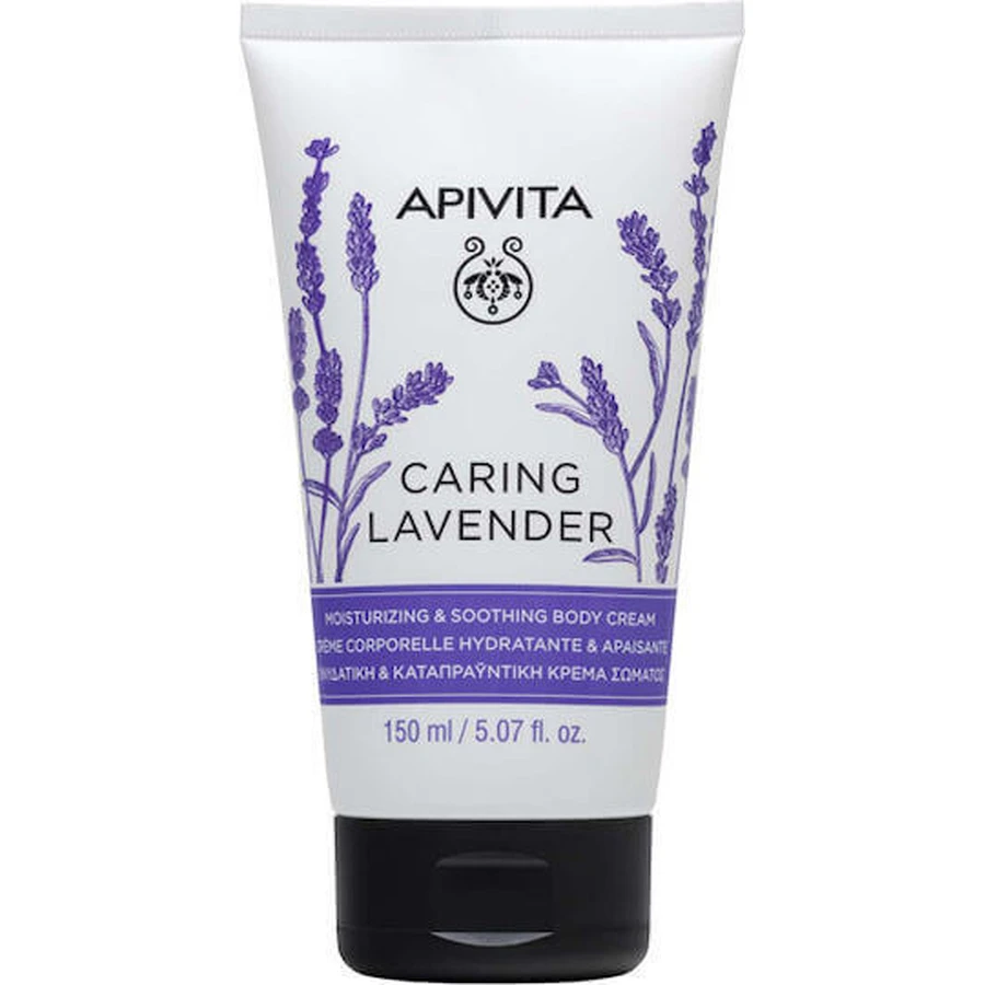 Apivita Caring Lavender Зволожуючий крем для тіла з ароматом лаванди для сухої та чутливої шкіри 150 мл: ціни та характеристики