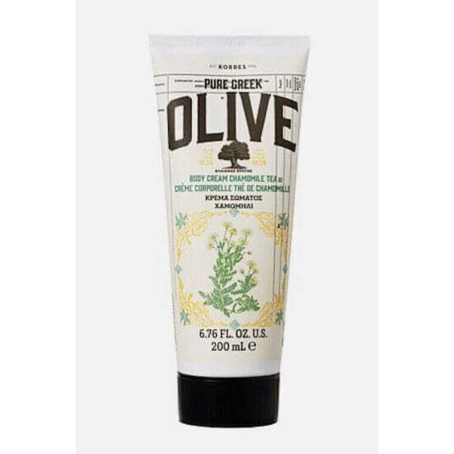 Зволожуючий крем для тіла Korres Pure Greek Olive з ромашкою для всіх типів шкіри 200 мл: ціни та характеристики