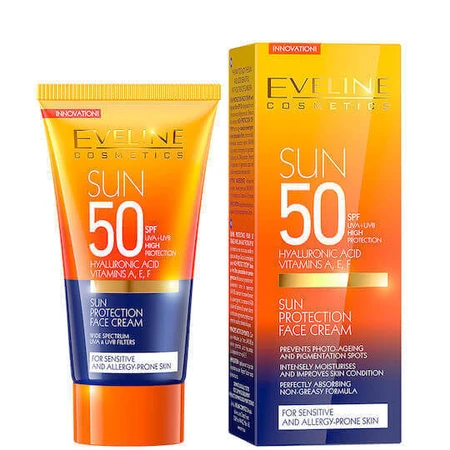 Eveline Солнцезащитный крем для лица SPF50 50 мл: цены и характеристики