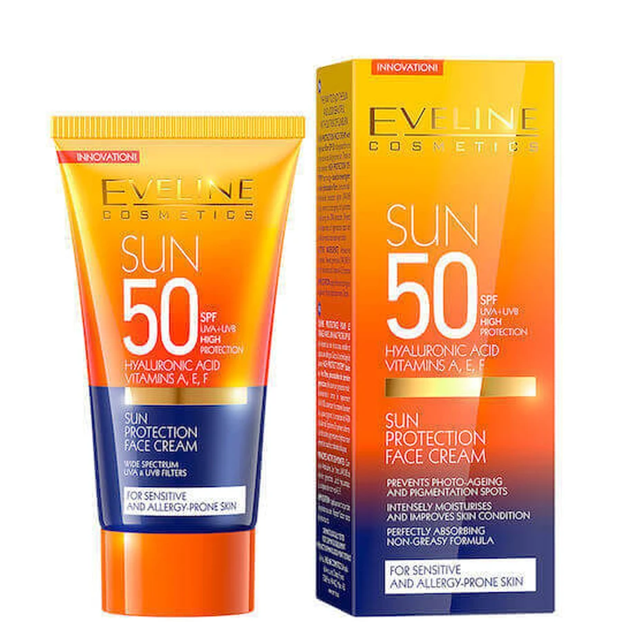 Eveline Солнцезащитный крем для лица SPF50 50 мл: цены и характеристики