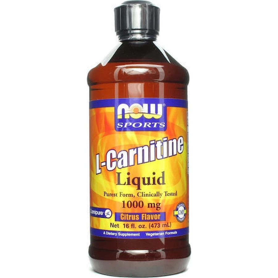 Now Foods Жидкий L-карнитин с карнитином 1000 мг и вкусом лимона 473 мл: цены и характеристики