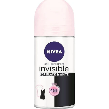 Nivea Invisible For Black & White Прозорий дезодорант-антиперспірант 48 годин у рулоні 50 мл: ціни та характеристики