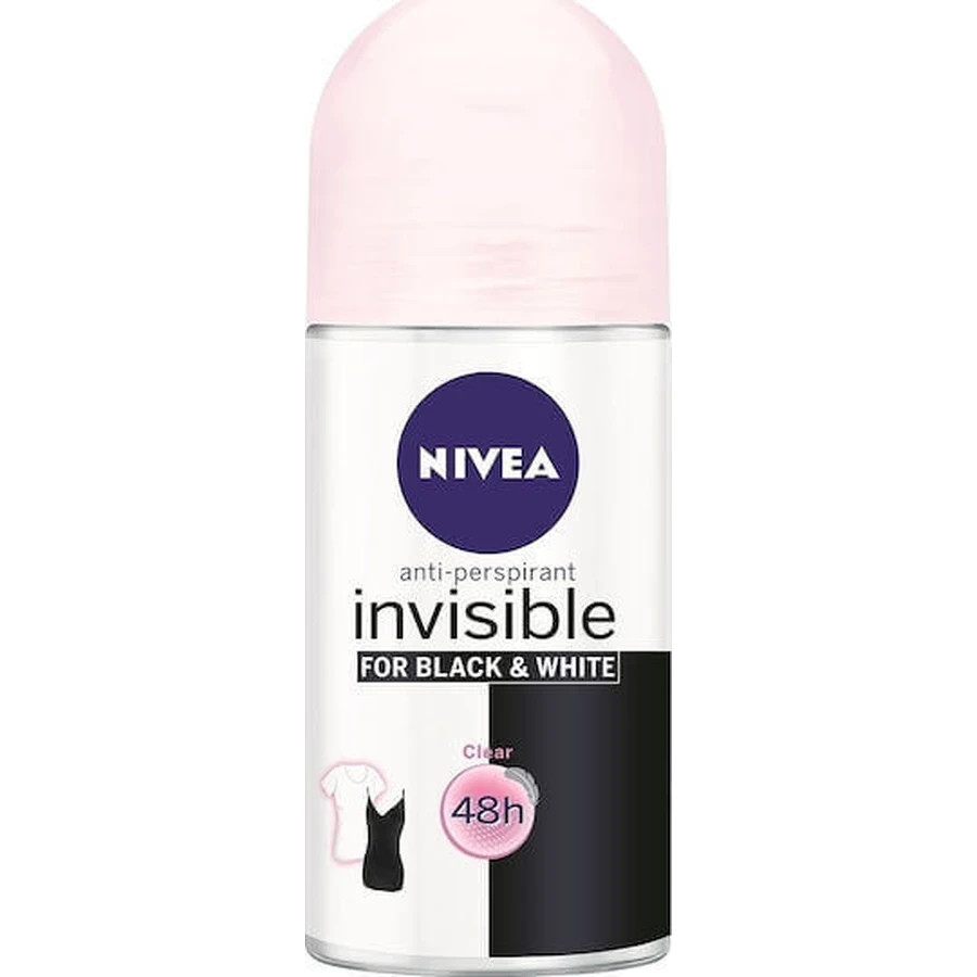 Nivea Invisible For Black & White Прозорий дезодорант-антиперспірант 48 годин у рулоні 50 мл: ціни та характеристики