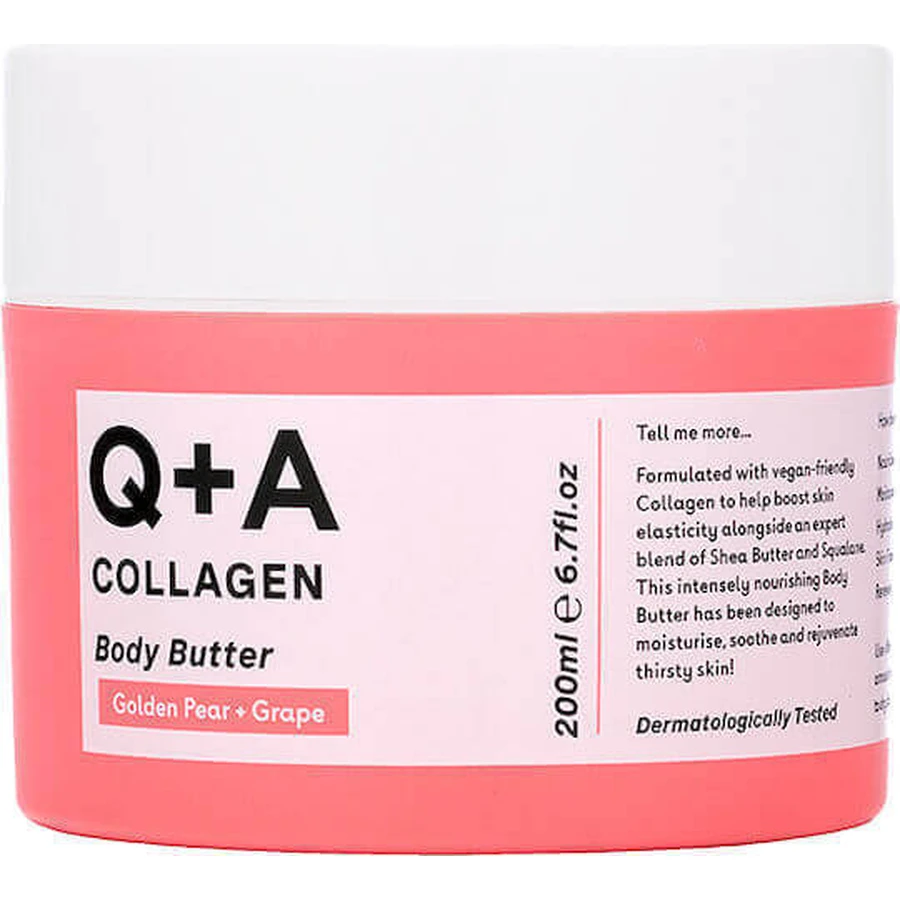 Q+A Natural Skincare Зволожуючий крем для тіла для сухої шкіри 200мл: ціни та характеристики