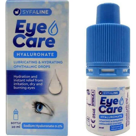 Syfaline Eye Care Hyaluronate Drops Гиалуроновая кислота глазные капли для сухих глаз 10 мл: цены и характеристики