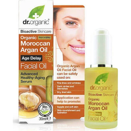 Dr.Organic Moroccan Bio Увлажняющее и увлажняющее масло для лица с аргановым маслом 30 мл: цены и характеристики