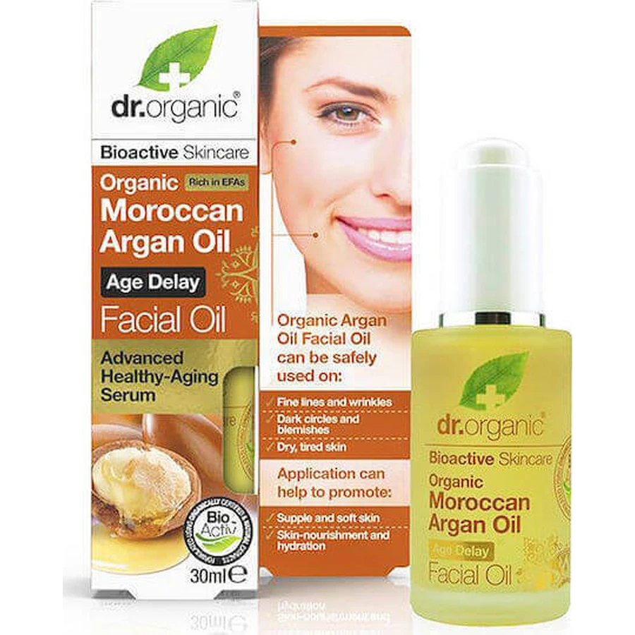 Dr.Organic Moroccan Bio Увлажняющее и увлажняющее масло для лица с аргановым маслом 30 мл: цены и характеристики
