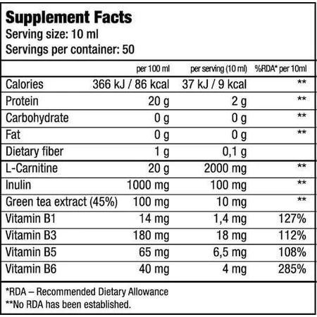 Biotech USA L-Carnitine с карнитином 100000 мг и вишневым вкусом 500 мл: цены и характеристики