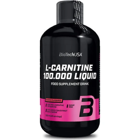 Biotech USA L-Carnitine с карнитином 100000 мг и вишневым вкусом 500 мл: цены и характеристики