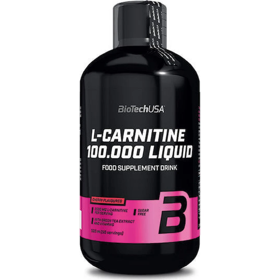 Biotech USA L-Carnitine с карнитином 100000 мг и вишневым вкусом 500 мл: цены и характеристики