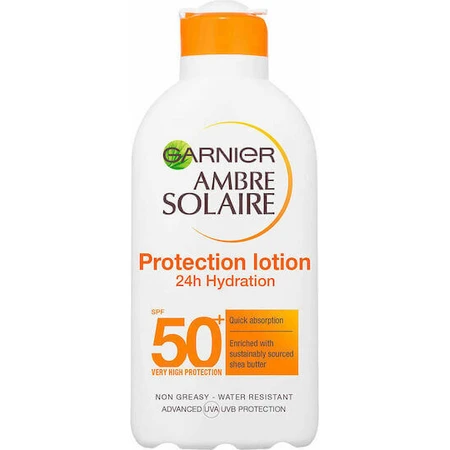 Garnier Ambre Solaire Ультразволожуючий водостійкий сонцезахисний крем для тіла SPF50 200 мл: ціни та характеристики