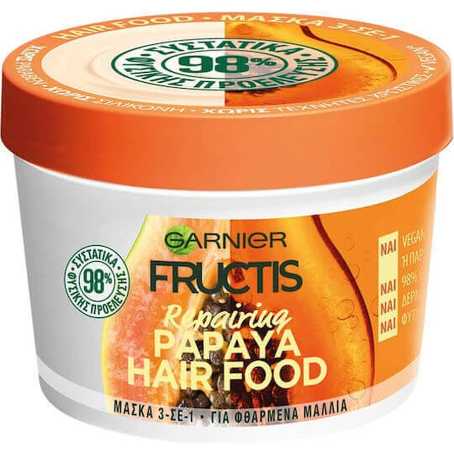 Garnier Фруктова папайя для волосся Живильна відновлююча маска для волосся 390 мл: ціни та характеристики