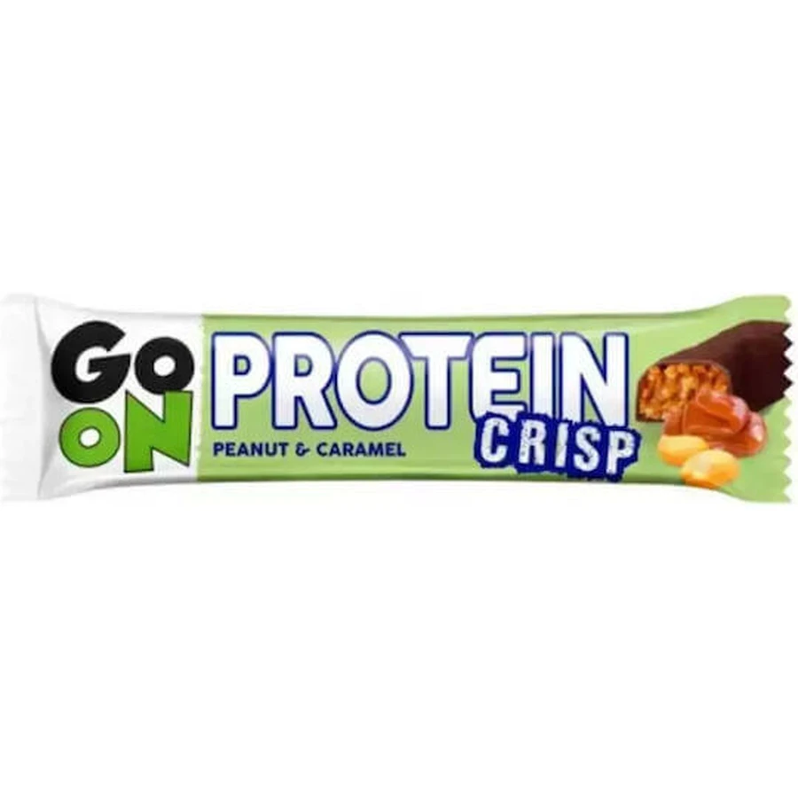 Протеїновий хрусткий батончик Go On Nutrition з 20% білка та арахісовою карамеллю зі смаком арахісу 50гр: ціни та характеристики