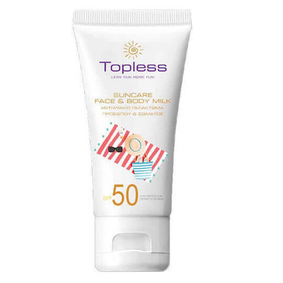 Topless Suncare Солнцезащитный крем для лица и тела SPF50 30 мл: цены и характеристики