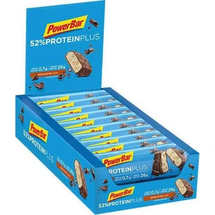 Батончики PowerBar Протеїн Плюс з 52% білка та шоколадно-горіховим смаком 20x50гр