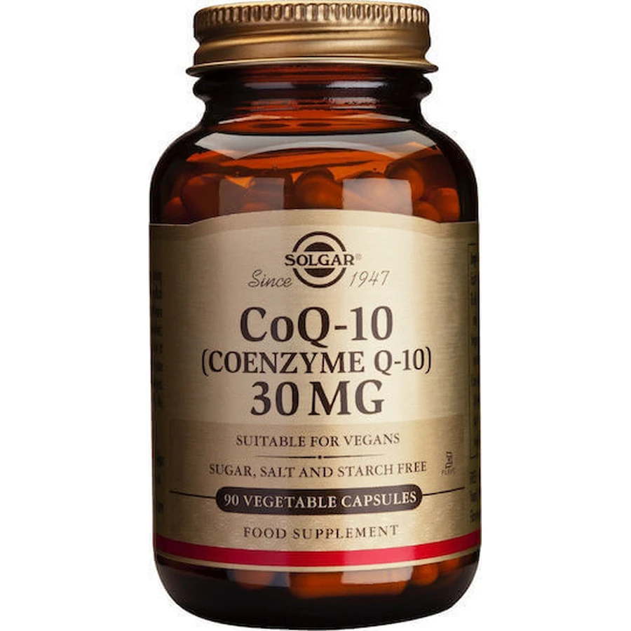 Solgar COQ-10 (Коэнзим Q-10) без глютена 30 мг 90 растительных капсул: цены и характеристики