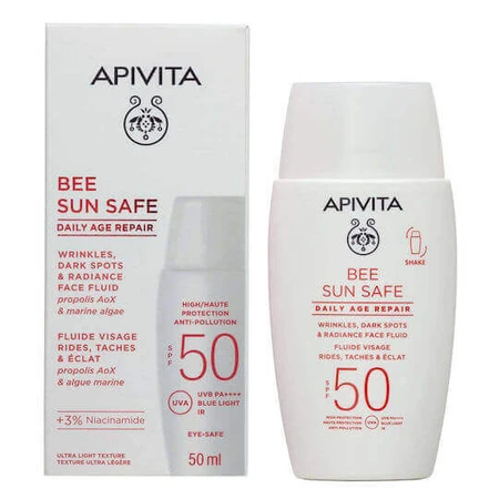 Apivita Bee Sun Safe Daily Age Repair Сонцезахисний крем для обличчя SPF50 50мл 50мл: ціни та характеристики