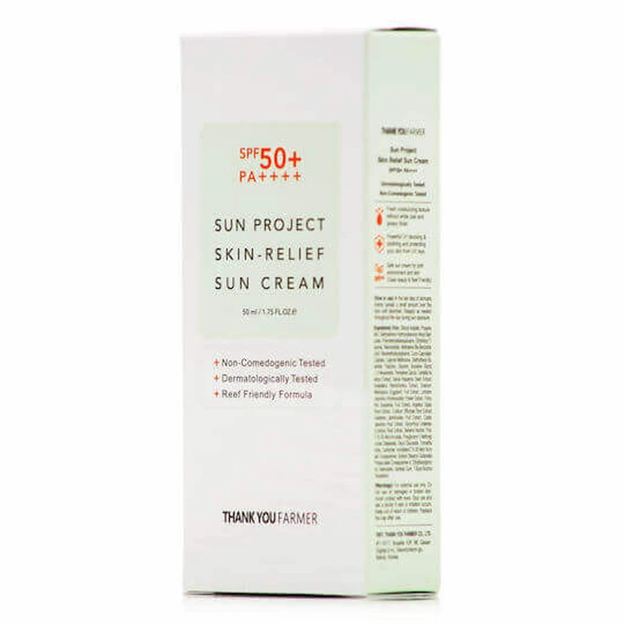 Спасибо фермеру Sun Project Sun Project Skin Relief Солнцезащитный крем для лица SPF50 50 мл: цены и характеристики
