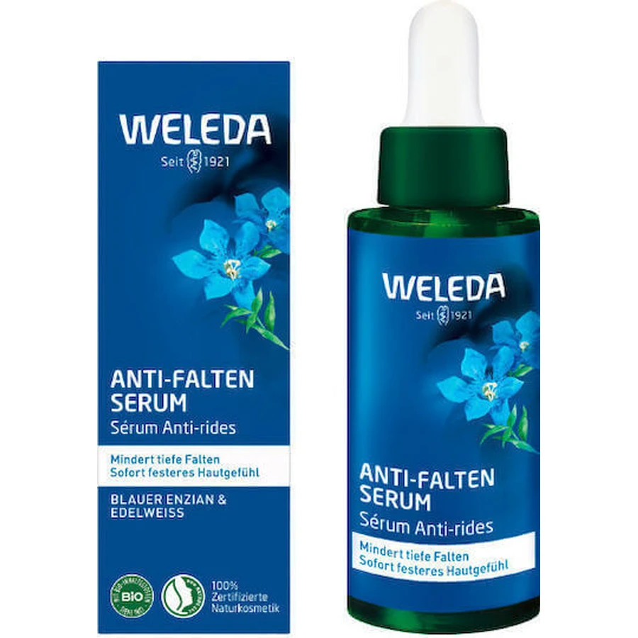 Weleda Синя сироватка для обличчя з тирличем та едельвейсом з центеллою азіатською та колагеном для ліфтингу 30 мл: ціни та характеристики