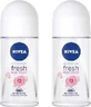 Nivea Fresh Rose Touch Дезодорант 48h Roll-On 2х50 мл
