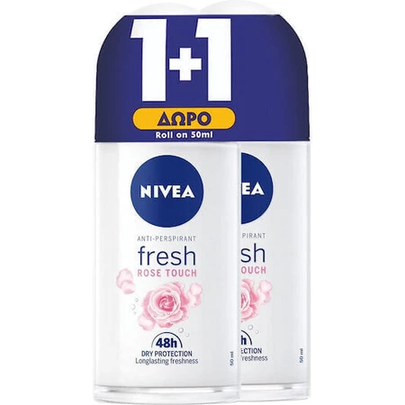 Дезодорант Nivea Fresh Rose Touch Дезодорант-рулон 48 год 2х50мл: ціни та характеристики