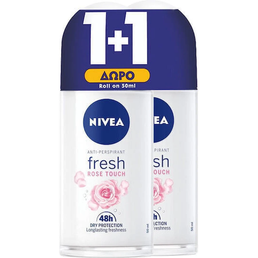 Дезодорант Nivea Fresh Rose Touch Дезодорант-рулон 48 год 2х50мл: ціни та характеристики