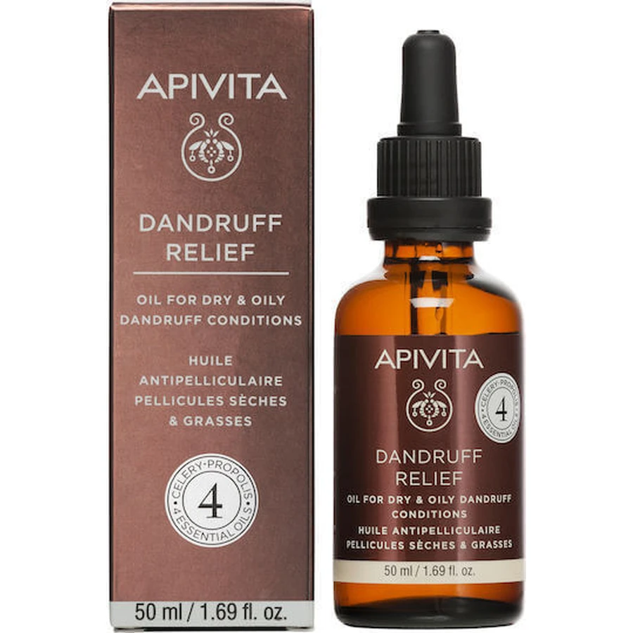 Олія для сухого волосся Apivita Dandruff Relief для усунення лупи 50 мл: ціни та характеристики
