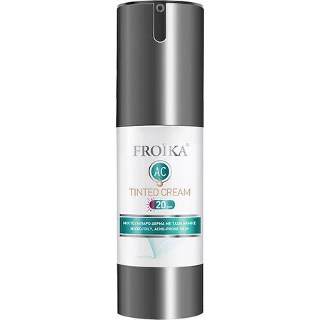 Froika AC Tinted Light 24 Hour Tinted Day Moisturising Face Cream with SPF20 против пятен и акне с гиалуроновой кислотой 30 мл: цены и характеристики