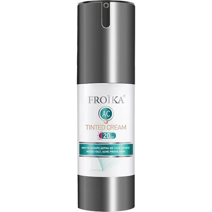 Froika AC Tinted Light 24 Hour Tinted Day Moisturising Face Cream with SPF20 против пятен и акне с гиалуроновой кислотой 30 мл: цены и характеристики