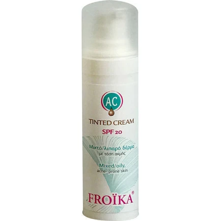 Froika AC Tinted Light 24 Hour Tinted Day Moisturising Face Cream with SPF20 против пятен и акне с гиалуроновой кислотой 30 мл: цены и характеристики