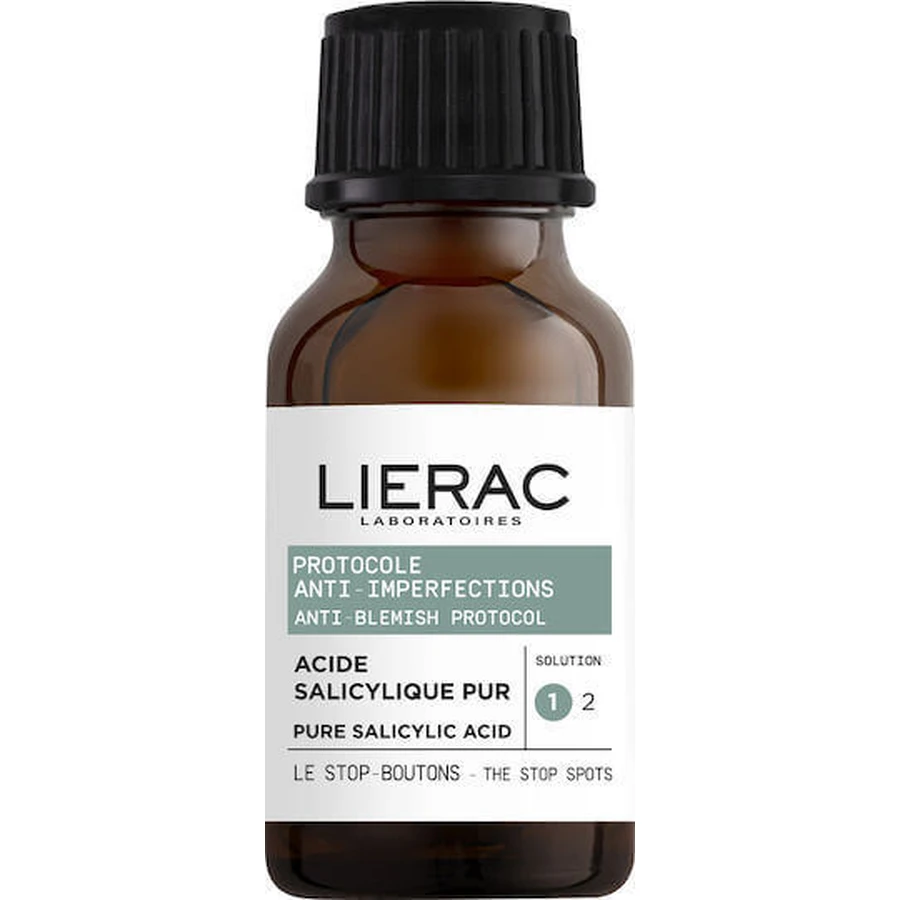Lierac Protocole Solution 1 Заспокійлива та зволожуюча сироватка для обличчя з саліциловою кислотою від пігментних плям та акне 15мл: ціни та характеристики