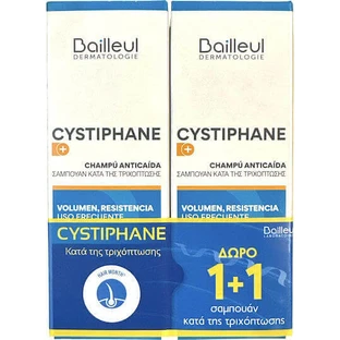Bailleul Laboratoires Cystiphane Шампунь от выпадения волос для чувствительной кожи головы для всех типов волос 2х200 мл