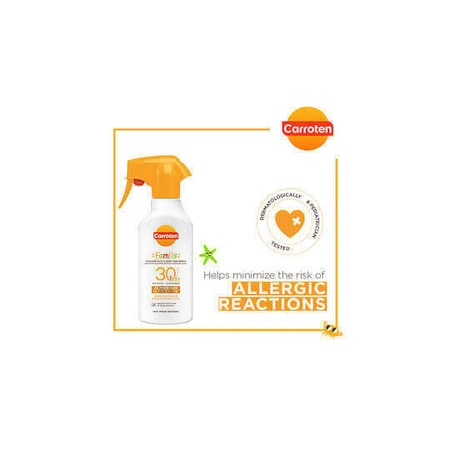 Carroten Family Водостойкий солнцезащитный крем для лица и тела SPF30 спрей 270 мл: цены и характеристики