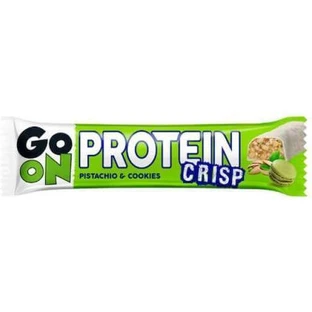 Go On Nutrition Протеїновий хрусткий батончик зі смаком фісташки та печива зі смаком протеїну 45гр