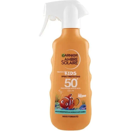 Garnier Ambre Solaire Водостійкий дитячий сонцезахисний крем-спрей SPF50 270 мл: ціни та характеристики