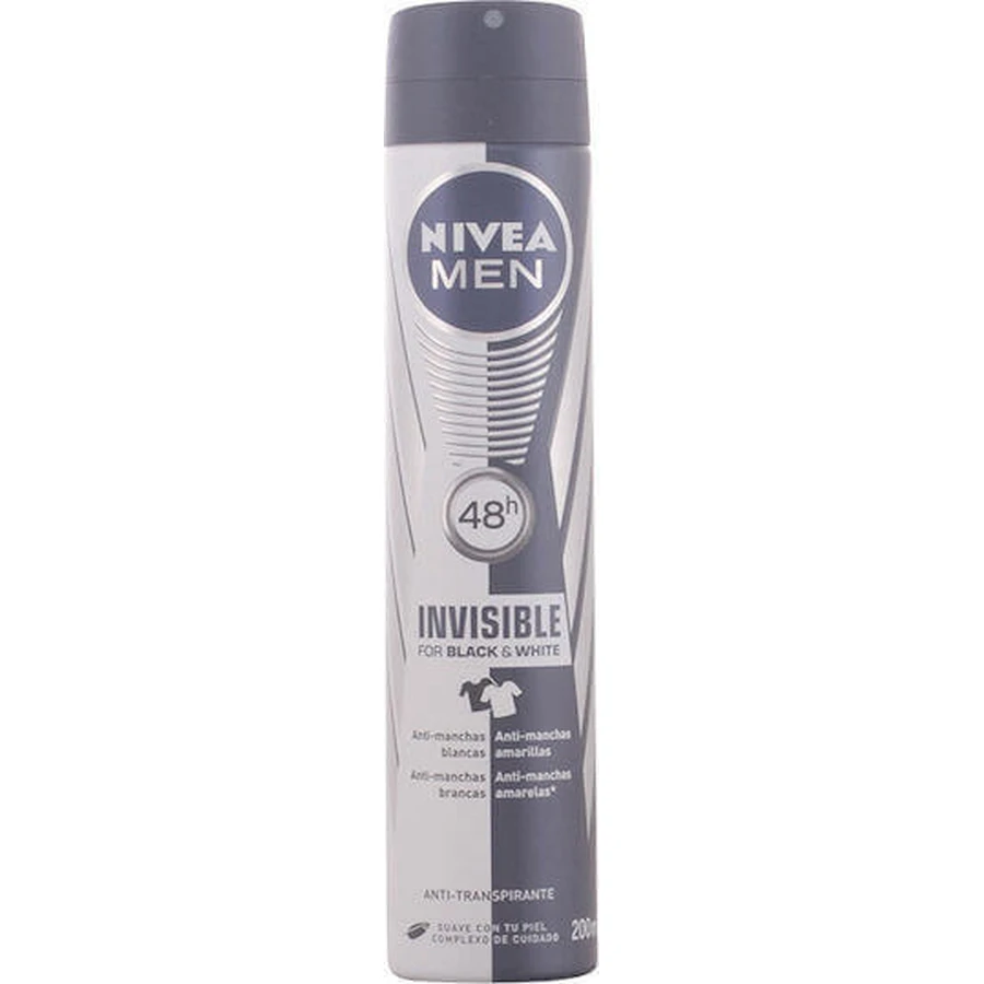 Nivea Чоловічий дезодорант-антиперспірант Nivea Men Invisible for Black & White 48 год дезодорант-спрей 200 мл: ціни та характеристики