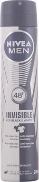 Nivea Чоловічий дезодорант-антиперспірант Nivea Men Invisible for Black &amp; White 48 год дезодорант-спрей 200 мл