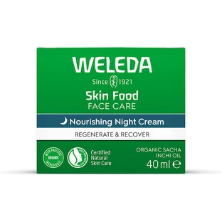 Weleda Skin Food Нічний зволожуючий та відновлюючий крем для обличчя з колагеном та центеллою азіатською 40мл