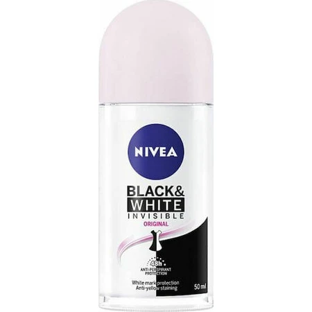 Nivea Black & White Invisible Original Антиперспирант-дезодорант 48 часов ролл-он 50 мл: цены и характеристики