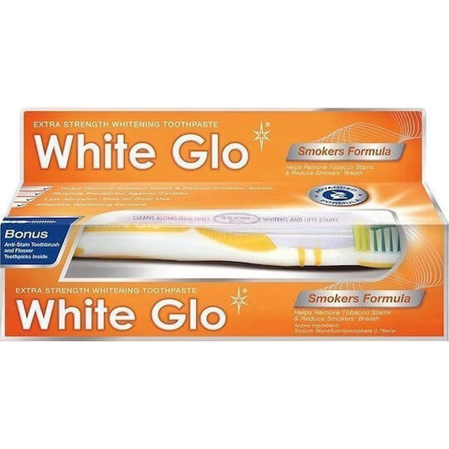 White Glo Smokers Formula Отбеливающая зубная паста и зубная щетка 150 мл: цены и характеристики
