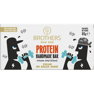 Батончик Brothers Healthy Food Raw Bar с 19% белка и вкусом какао и фундука 60 гр.