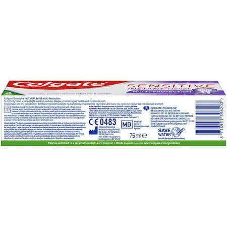 Colgate Sensitive Sensitive Instant Relief Repair & MultiProtection Toothpaste Зубна паста для чутливих зубів Colgate Sensitive Instant Relief Repair & MultiProtection Toothpaste для чутливих зубів 75мл: ціни та характеристики