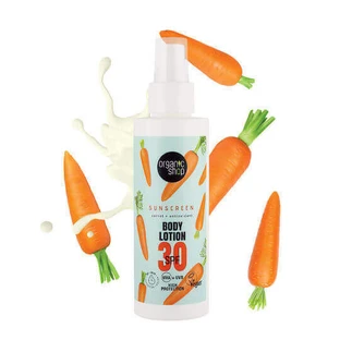 Organic Shop Морква Морква Сонцезахисний лосьйон для тіла SPF30 Лосьйон-спрей для тіла SPF30 150 мл