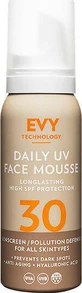 Evy Technoology Daily UV Face Mousse with Waterproof Sun Protection SPF30 in Spray 75ml