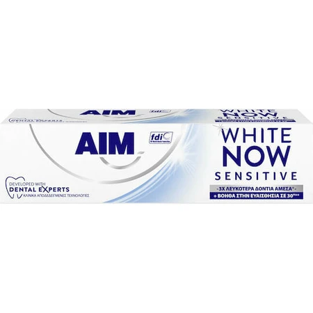 AIM White Now Sensitive Зубная паста для чувствительных зубов и отбеливания 75 мл: цены и характеристики