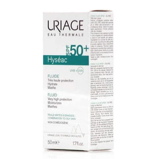 Uriage Hyseac Fluide SPF50 Водостойкий солнцезащитный лосьон для тела SPF50 50 мл