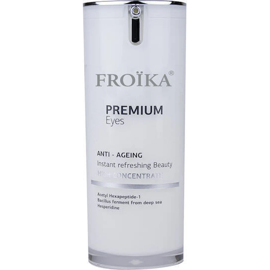 Froika Premium Eyes Крем проти зморшок і тонізуючий для шкіри навколо очей з гіалуроновою кислотою 15мл: ціни та характеристики