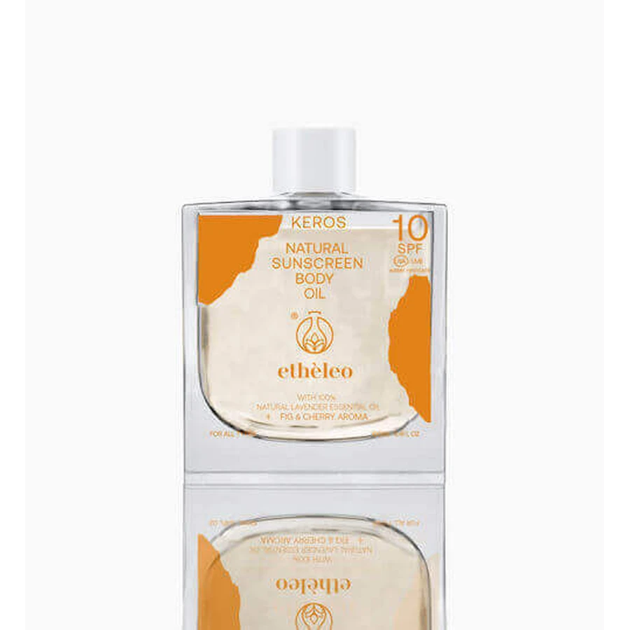 Etheleo Keros Водостійка сонцезахисна олія для тіла SPF10 100 мл: ціни та характеристики