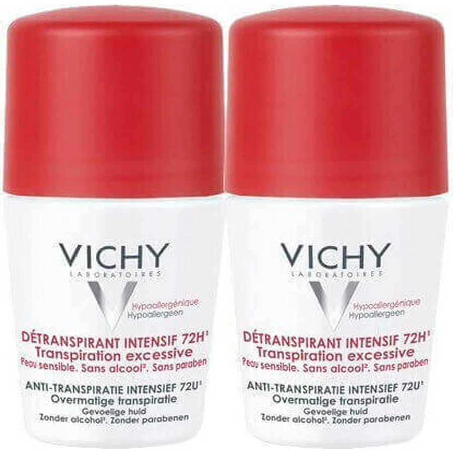 Vichy Stress Resist для чрезмерного потоотделения Дезодорант 72h Roll-On 2х50 мл: цены и характеристики